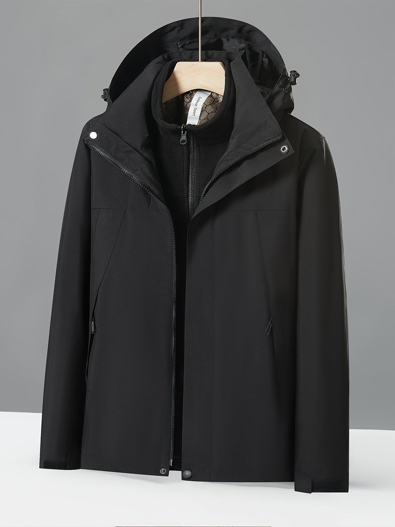 womens 3 in 1 winter outdoor jacket set waterproof warm with detachable fleece liner hooded for hiking travel details 3