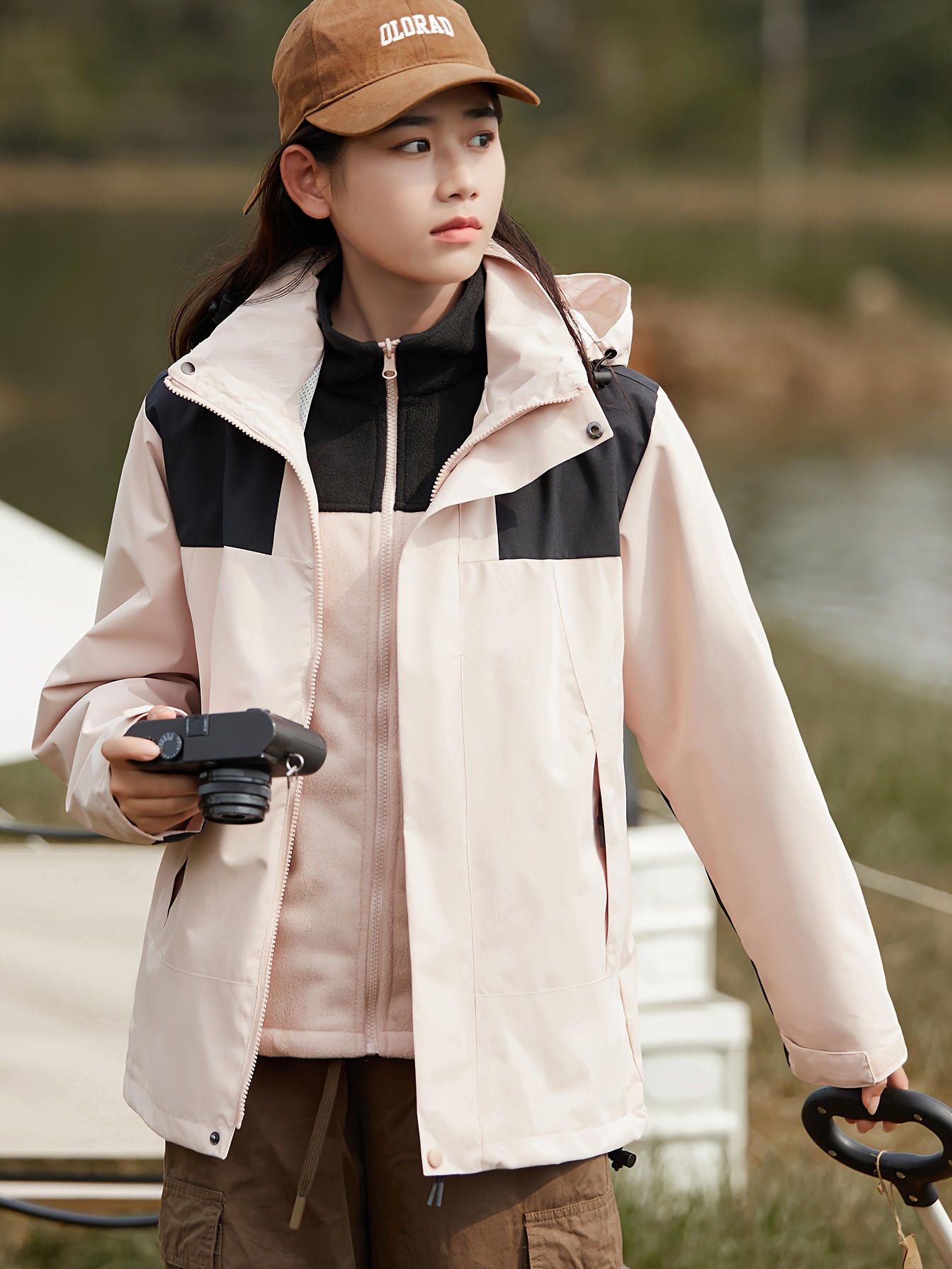 womens 3 in 1 winter outdoor jacket set waterproof warm with detachable fleece liner hooded for hiking travel details 12