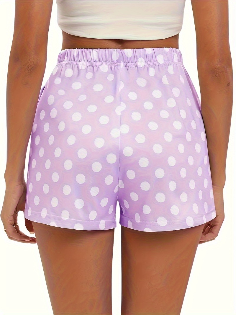 lace up polka shorts casual loose shorts for womens clothing details 3