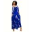 Plus Size Tie Dye Loose Dress, Elegant Half Sleeve Split Dress For Spring & Summer, Women's Plus Size Clothing
