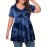 Plus Size Tie Dye Print T-Shirt, Casual V Neck Short Sleeve T-Shirt, Women's Plus Size Clothing