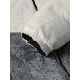 1pc Double-Sided Outdoor Jacket Women'S Fashion Large Size Women'S Clothing  New Autumn And Winter Outdoor Jacket Loose Top Large Size Women'S Versatile Fashion Casual Large Size Outdoor Double-Sided Soft Shell Jacket