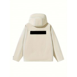 Women's Plus Size 3-in-1 Hooded Windbreaker - Fall/Winter Fashion Jacket with Pockets, Polyester, Long Sleeve, Zip-Up, H-Style