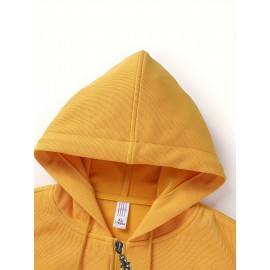 Chic Plus Size Women's Hooded Jacket - Color Block, Zip-Up Outdoor Coat With Drawstring & Pockets For Fall/Winter